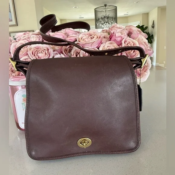Vintage USA Coach Legacy champion gloved Tanned crossbody bag turn lock - Picture 3 of 15